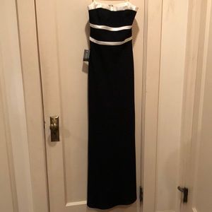 NWT Ann Taylor Strapless Black and White Dress
